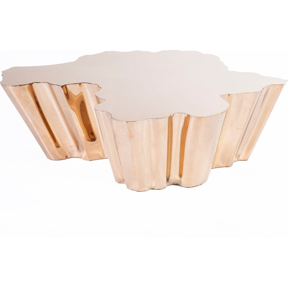 Fideer Freeform Coffee Table-France & Son-FVT606RGOLD-Coffee TablesRose Gold-2-France and Son