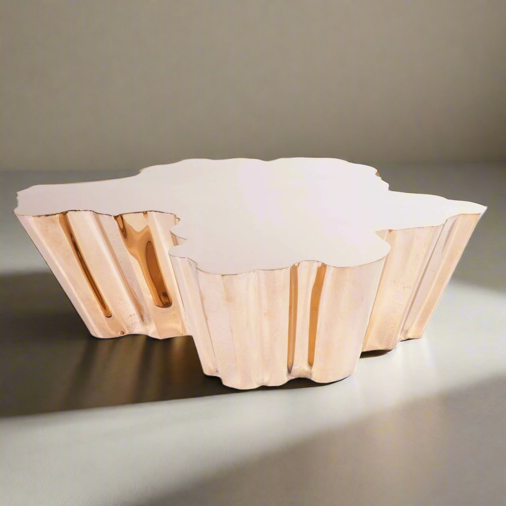 Fideer Freeform Coffee Table - Rose Gold