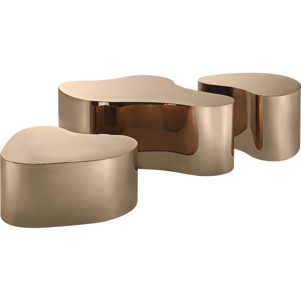 Roselle Freeform Bunching Coffee Table-France & Son-FVT735RGOLD-Coffee TablesSmall-1-France and Son