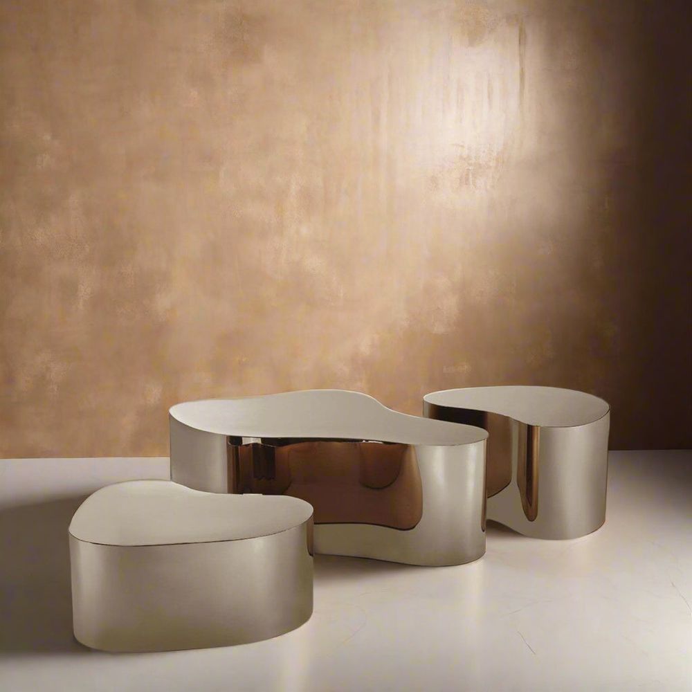 Roselle Freeform Bunching Coffee Table-France & Son-FVT735RGOLD-Coffee TablesSmall-1-France and Son