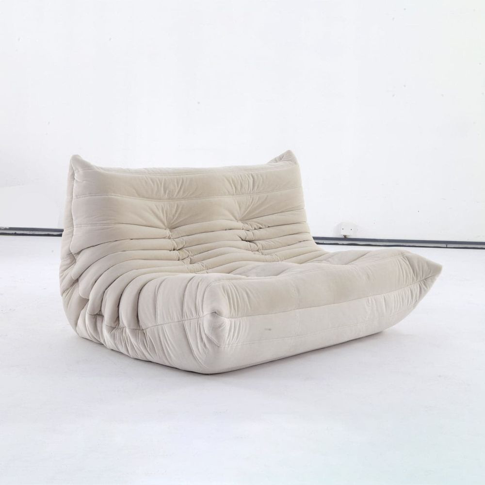 Lazy Lounger Modular Sectional - Velvet-FAS REPRO-FYS0531IVORY-Lounge Chair-2-France and Son