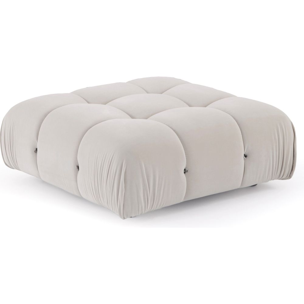 Grappolo Modular Sectional Sofa Set - Ivory Velvet