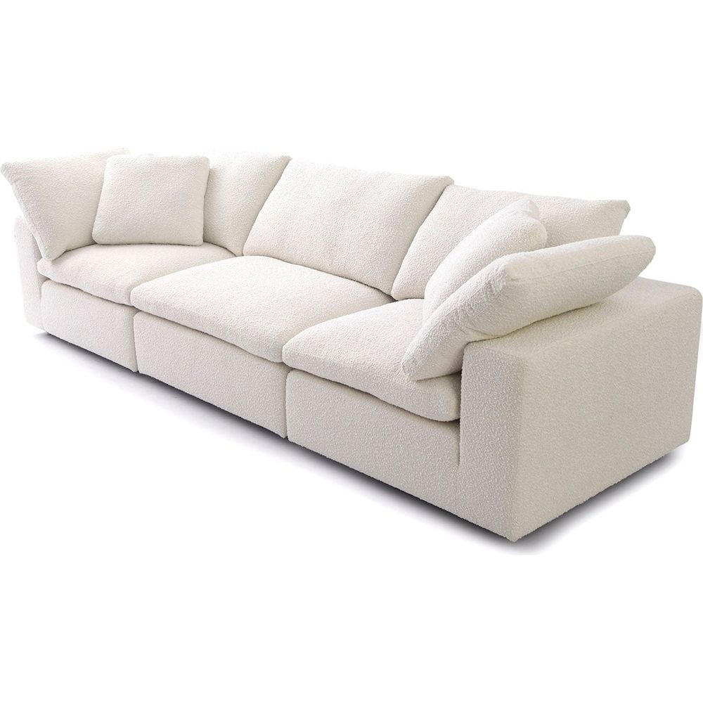 Plush Modular Sectional - Off White Boucle