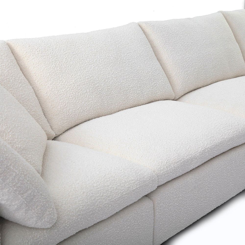 Plush Modular Sectional - Off White Boucle