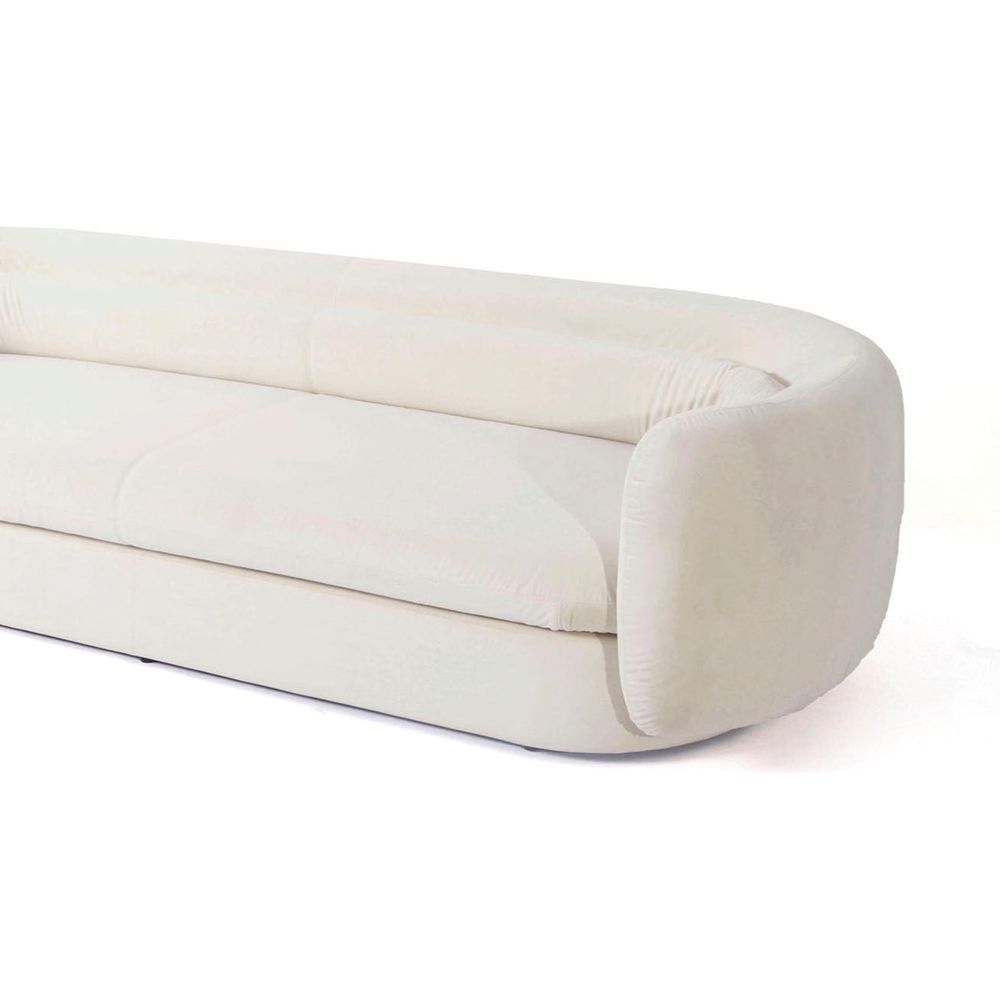 Society Sofa - 99" Beige Velvet