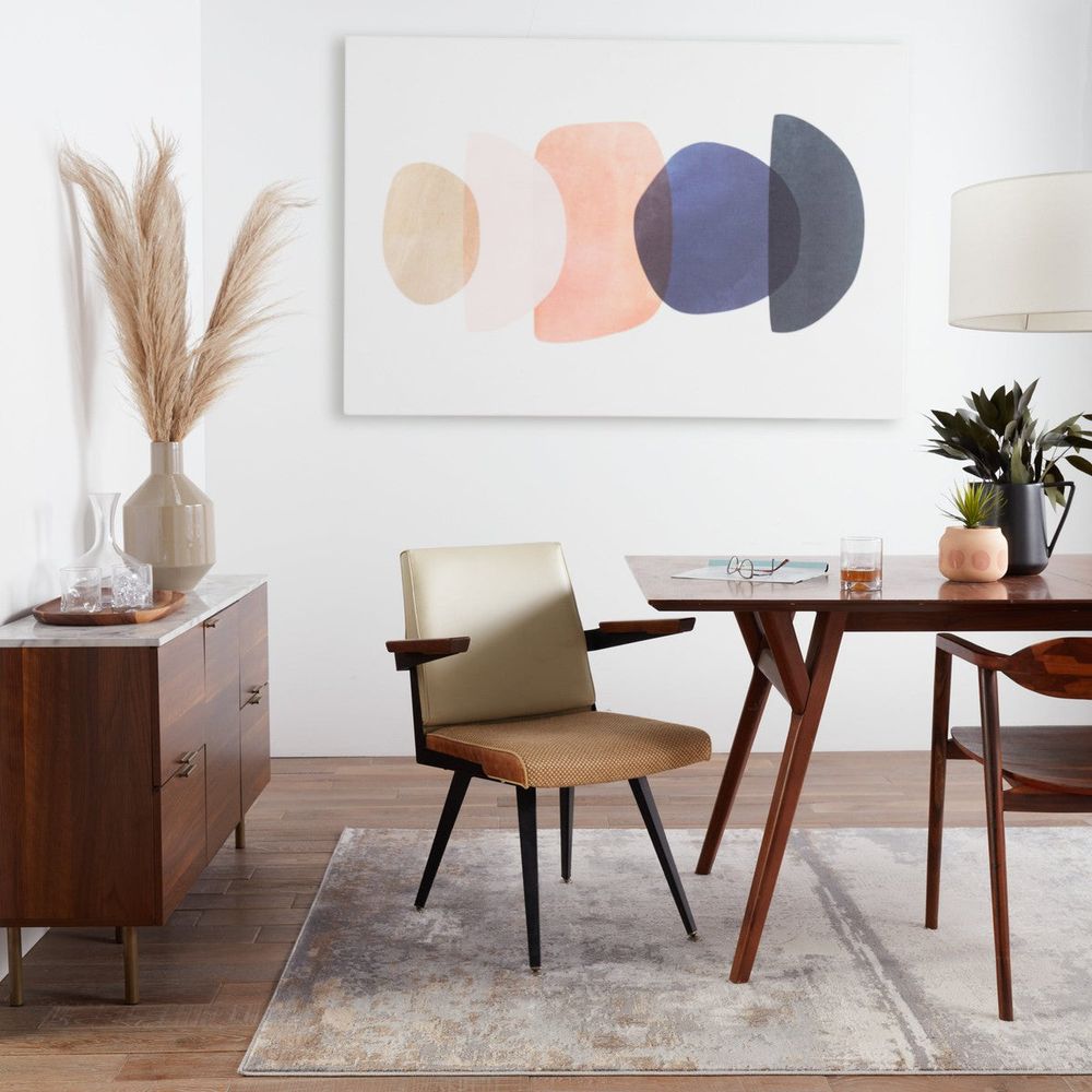 Merine Marcellian Abstract Gray/ Ivory Runner Rug (3'X12')