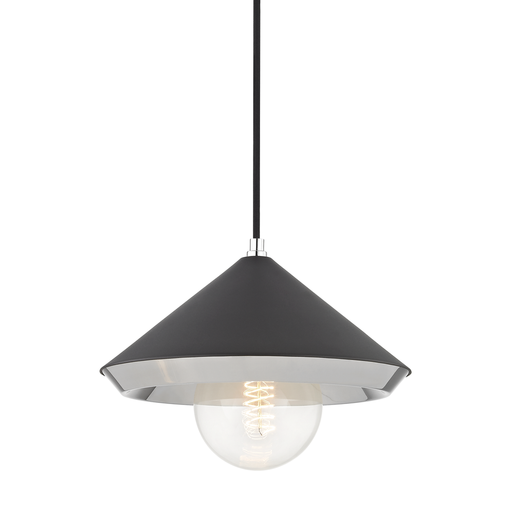 Marnie Pendant-Polished Nickel/Black