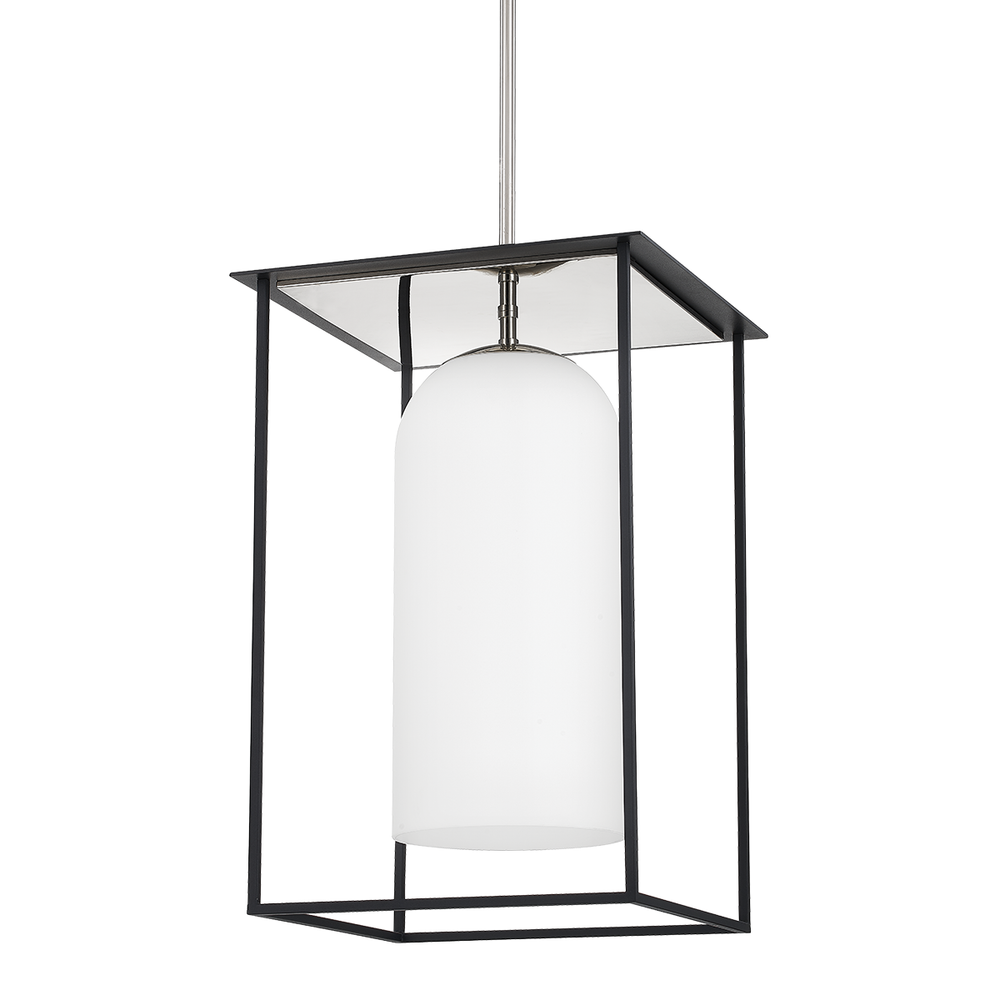 Teres Pendant-Polished Nickel/Textured Black