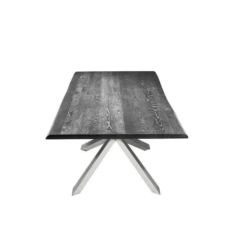 Couture Dining Table - Oxidized Grey & Silver