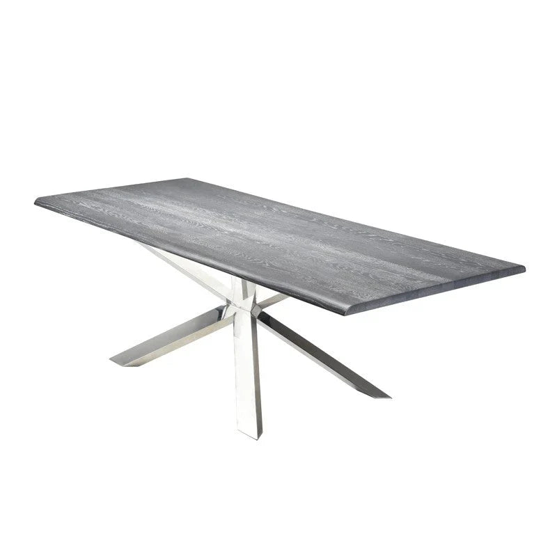 Couture Dining Table - Oxidized Grey & Silver