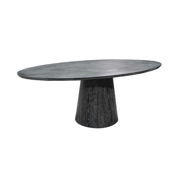 Dining Tables Jefferson - Oval Black Cerused Oak Dining Table