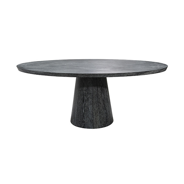 Dining Tables Jefferson - Oval Black Cerused Oak Dining Table