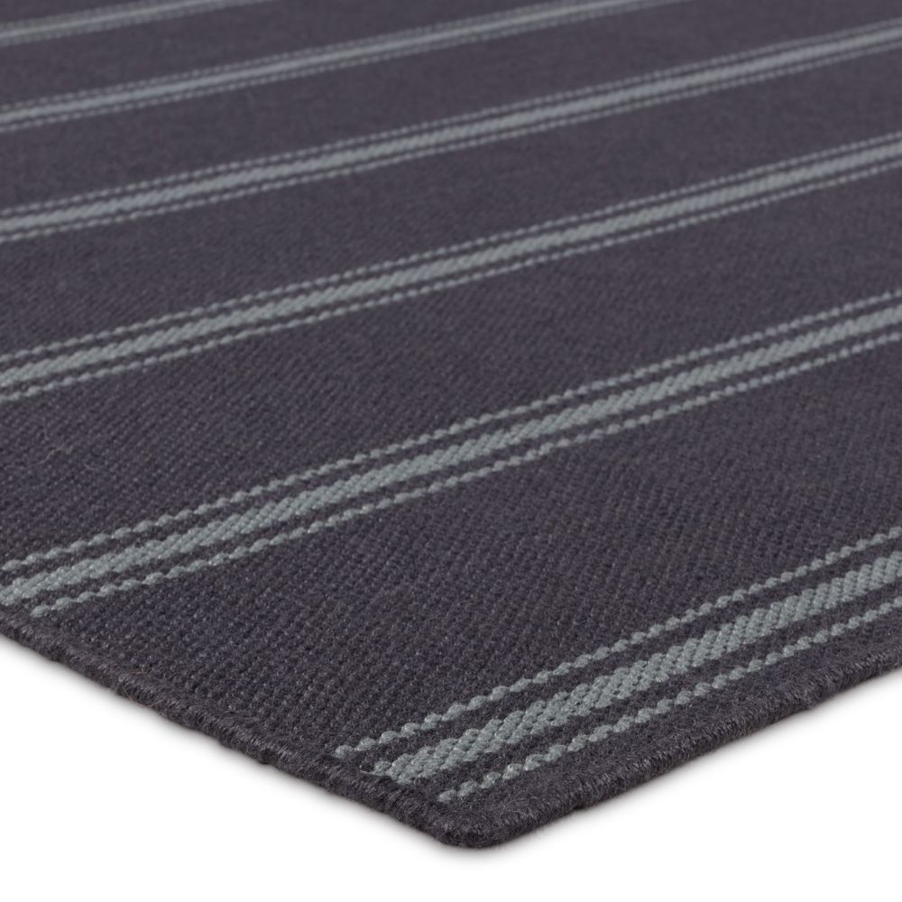 Cadence Butera Memento Handmade Striped Navy/ Light Blue Runner Rug (3'X8')