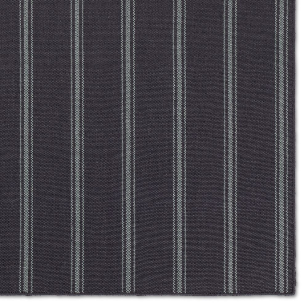 Cadence Butera Memento Handmade Striped Navy/ Light Blue Runner Rug (3'X8')