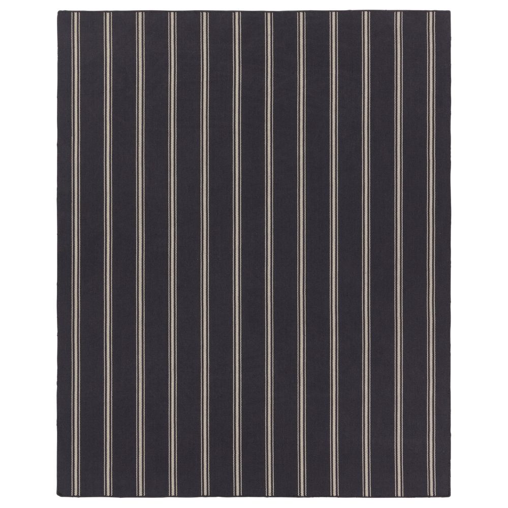 Outdoor Rugs Cadence Butera Memento Handmade Striped Navy/ Ivory Area Rug (4'X6')