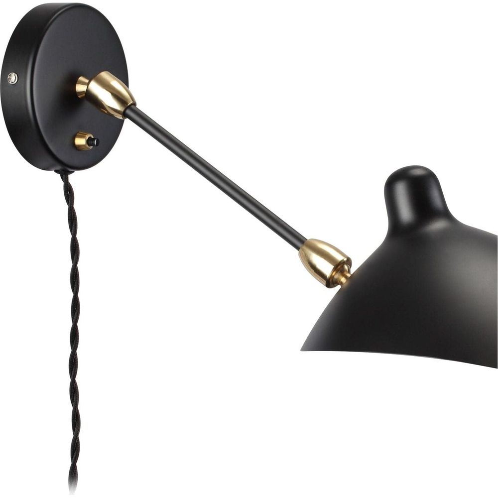 Mouille Double Swivel Sconce-France & Son-LAW016BLK-Wall Lighting-5-France and Son