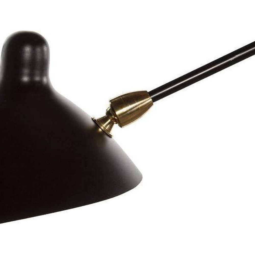 Mid Century MCL-R6 Six Arm Ceiling Lamp - Black-France & Son-LBC017BLK-Chandeliers-3-France and Son