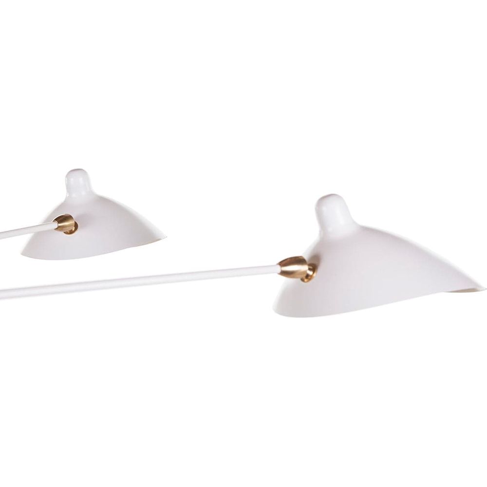 Mouille Six Arm Ceiling Lamp-France & Son-LBC017BLK-ChandeliersBlack-7-France and Son