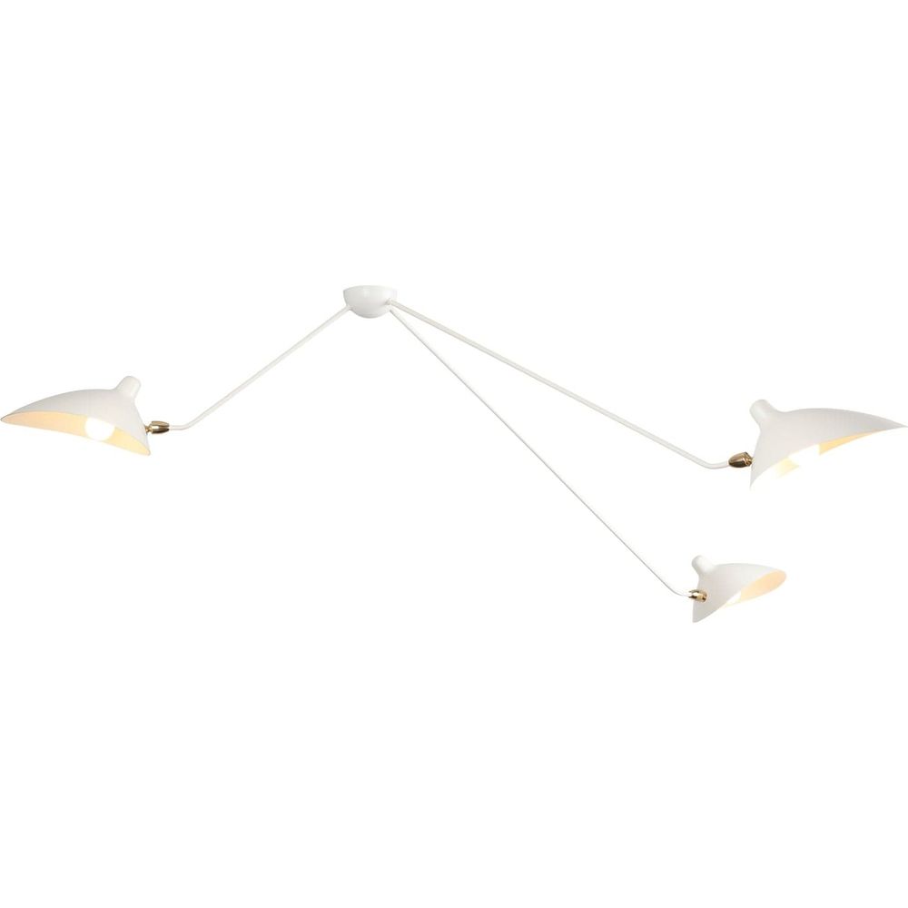 3 Arm MCL-SP3 Spider Ceiling Lamp-France & Son-LBC041BLK12-ChandeliersBlack-3-France and Son