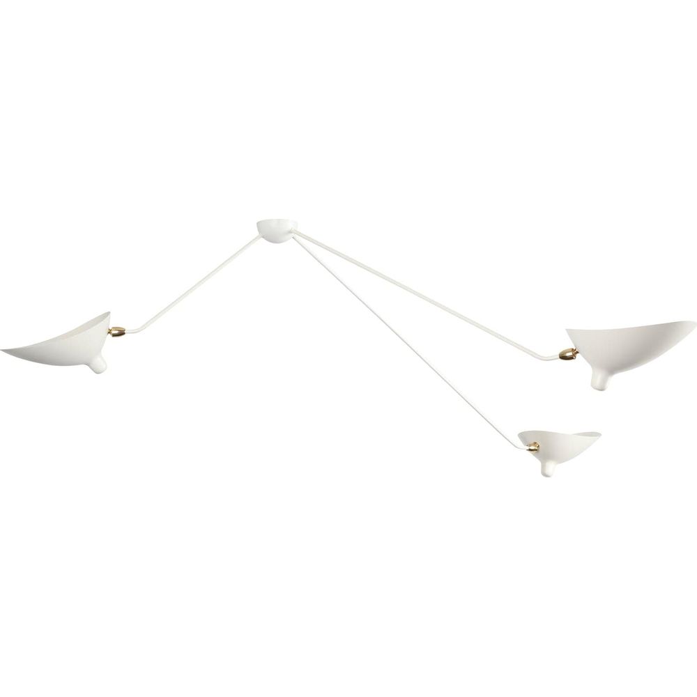 3 Arm MCL-SP3 Spider Ceiling Lamp-France & Son-LBC041WHT12-ChandeliersWhite-2-France and Son
