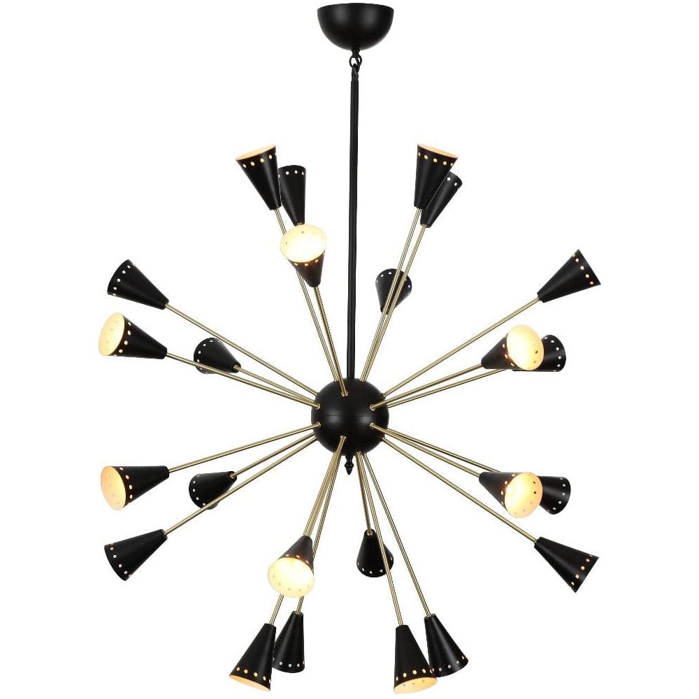 Stilnovo Sputnik Chandelier-France & Son-LBC077BLK-Chandeliers44"-3-France and Son