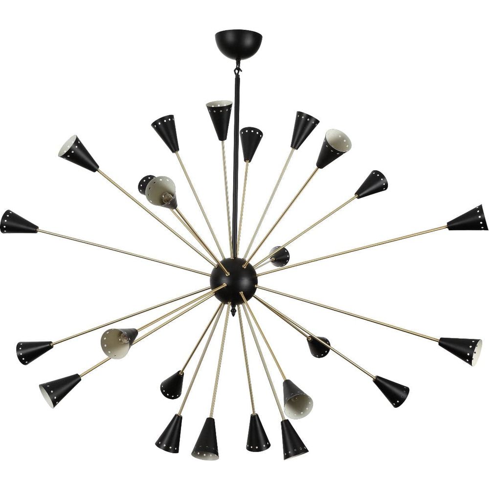 Stilnovo Sputnik Chandelier-France & Son-LBC078BLK63-Chandeliers63.5"-1-France and Son