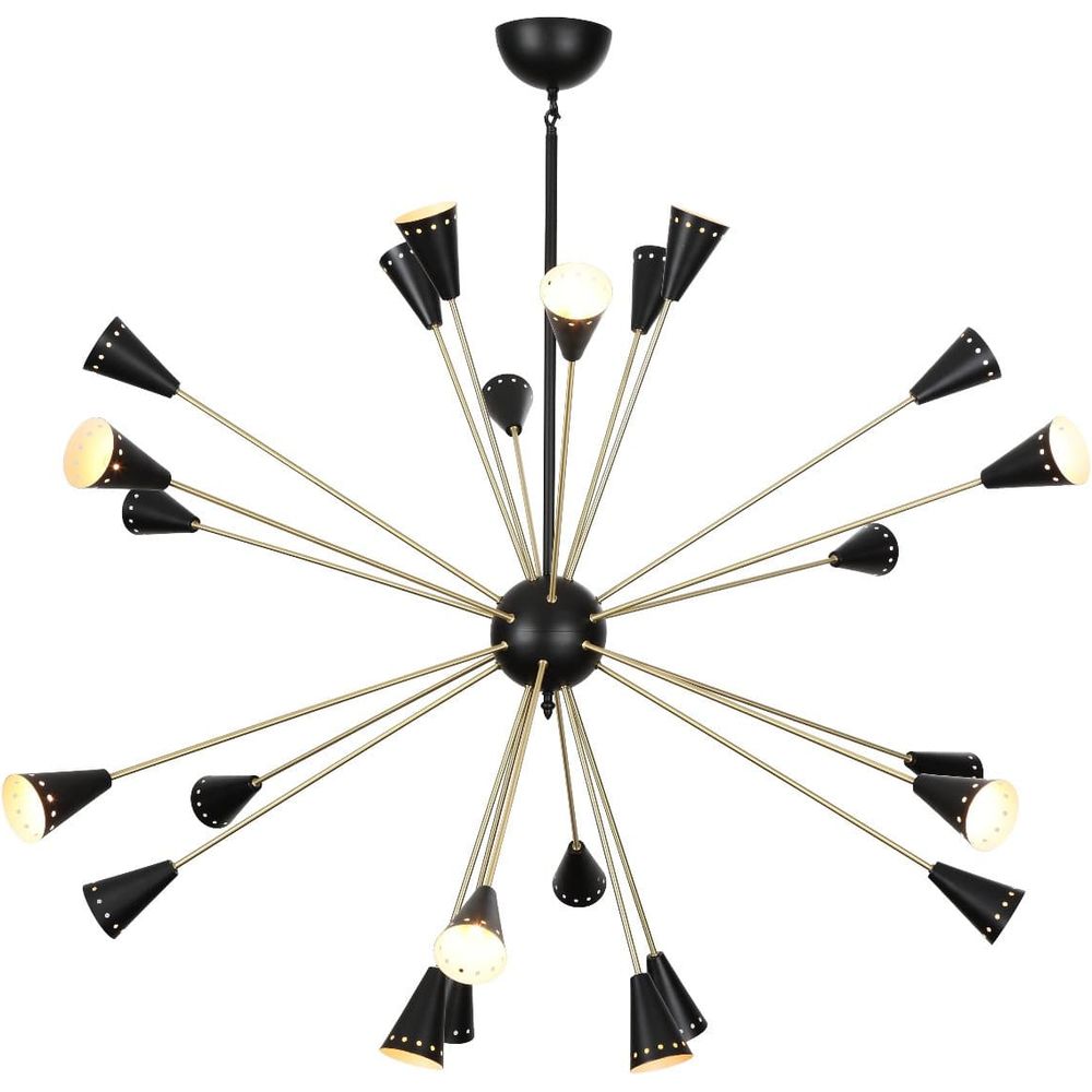 Stilnovo Sputnik Chandelier-France & Son-LBC078BLK47-Chandeliers47"-4-France and Son