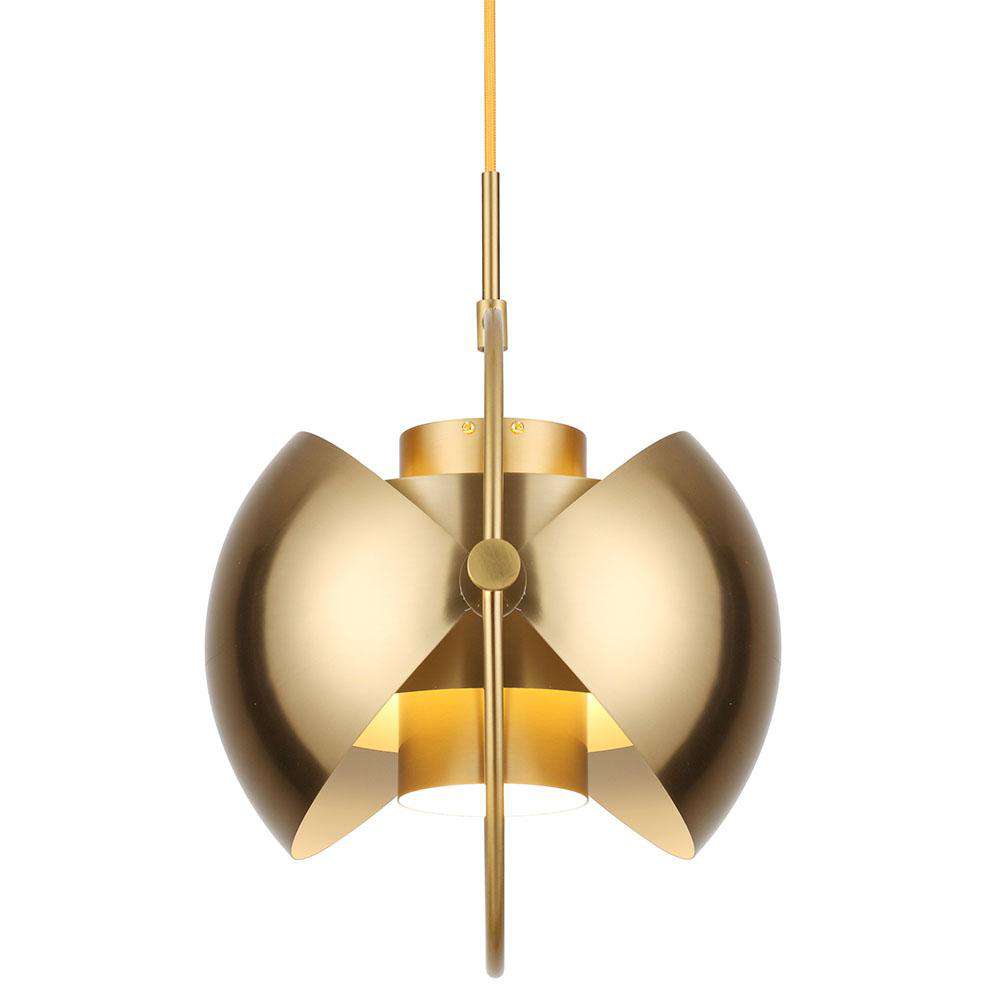 Mid Century Multi-Light Chandelier-France & Son-LBC102BLKBRS-PendantsBlack/Brass-4-France and Son