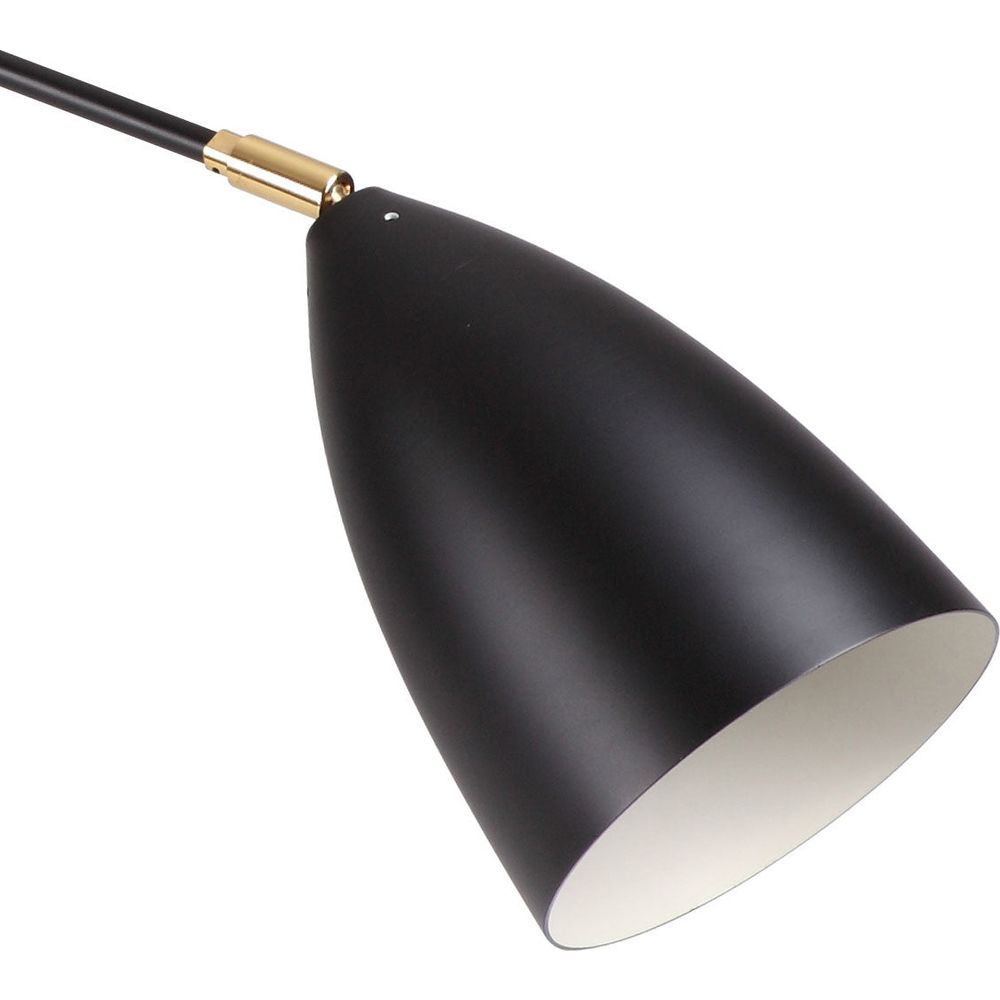 Greta Three Arm Chandelier-France & Son-LBC111BLK-Chandeliers-3-France and Son
