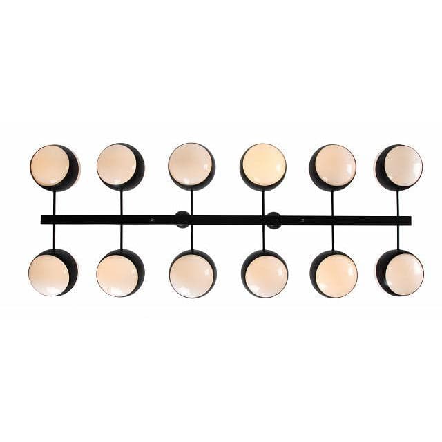 Sarfatti Multiplex Linear Chandelier-France & Son-LBC1812BLK-Chandeliers-3-France and Son