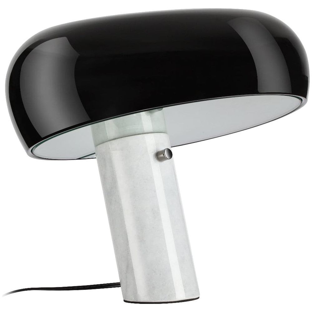 Mid Century Beagle Marble Table Lamp-France & Son-LBT2006BLKWHT-Table LampsBlack-1-France and Son