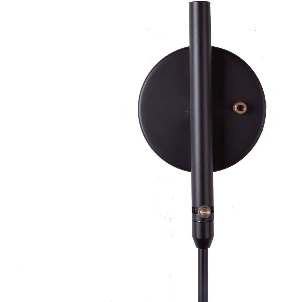 Serge MSC-R1C Rotating Sconce - One Curved Arm-France & Son-LBW015BLKD-Wall LightingBlack-4-France and Son