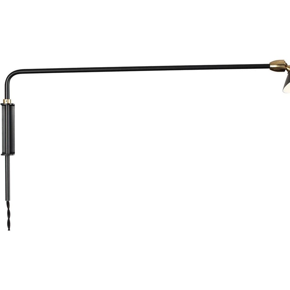 Mid Century Serge Rotating Wall Sconce-France & Son-LBW018BLK-Wall Lighting-4-France and Son