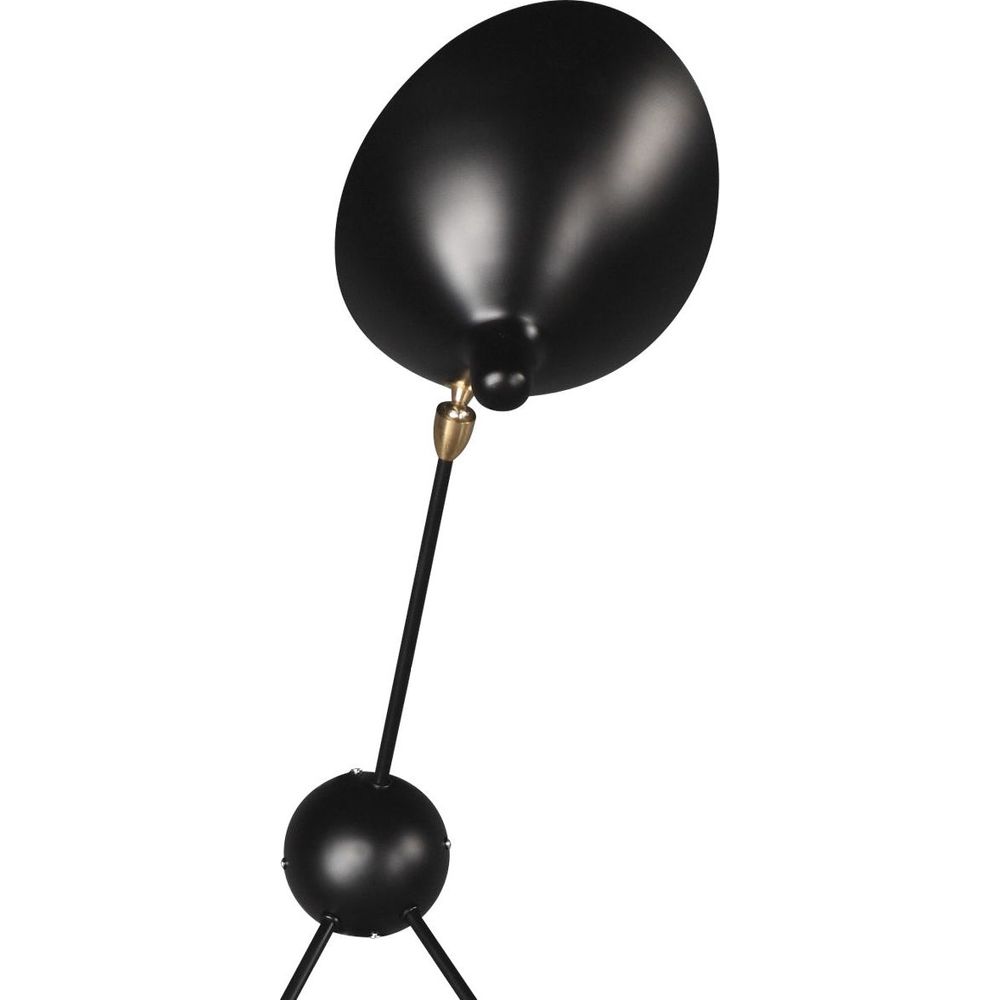 MSC-SP3 Three Arm Spider Sconce-France & Son-LBW032BLK-Wall Lighting-3-France and Son