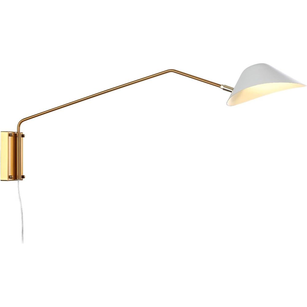 Mid Century Chapeau Long Rotating Wall Sconce-France & Son-LBW094CBLK-Wall LightingBlack-3-France and Son