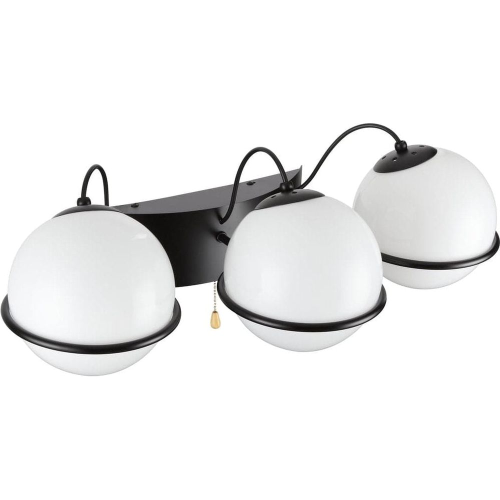 Sarfatti Triple Wall Sconce-France & Son-LBW1163BLK-Wall LightingBlack-1-France and Son