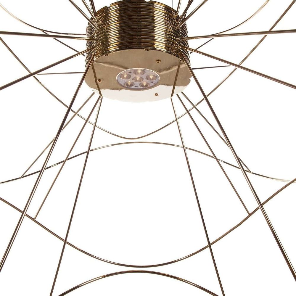 Hoops Ceiling Lamp-France & Son-LM3638PGOLD-Pendants-2-France and Son
