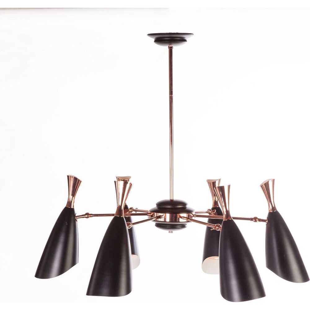 Duke Chandelier - Rose Gold-France & Son-LM40506PGOLD-Chandeliers-4-France and Son