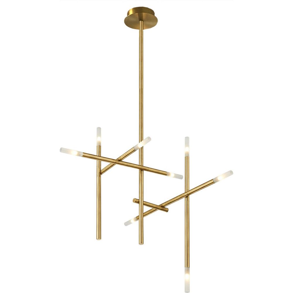 Modern Kryss Chandelier-France & Son-LM486PBRS-Chandeliers-1-France and Son