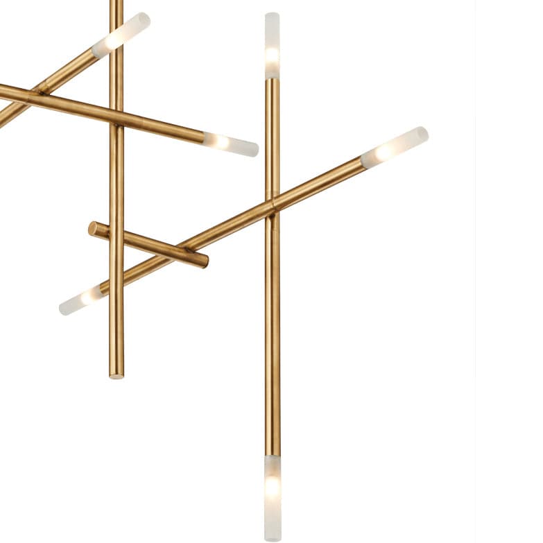 Modern Kryss Chandelier-France & Son-LM486PBRS-Chandeliers-4-France and Son