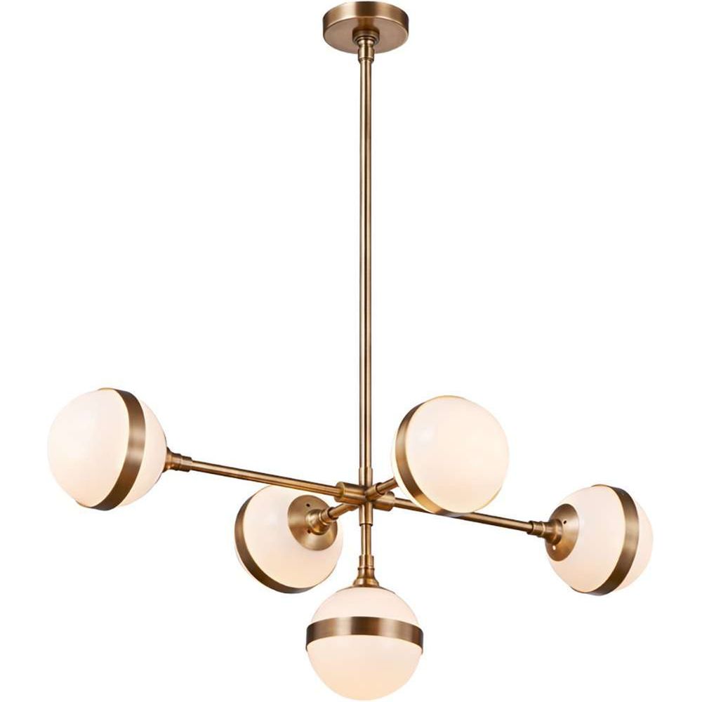 Mid Century Peggy Guggen Chandelier-France & Son-LM5615PBRS-ChandeliersBrass-1-France and Son