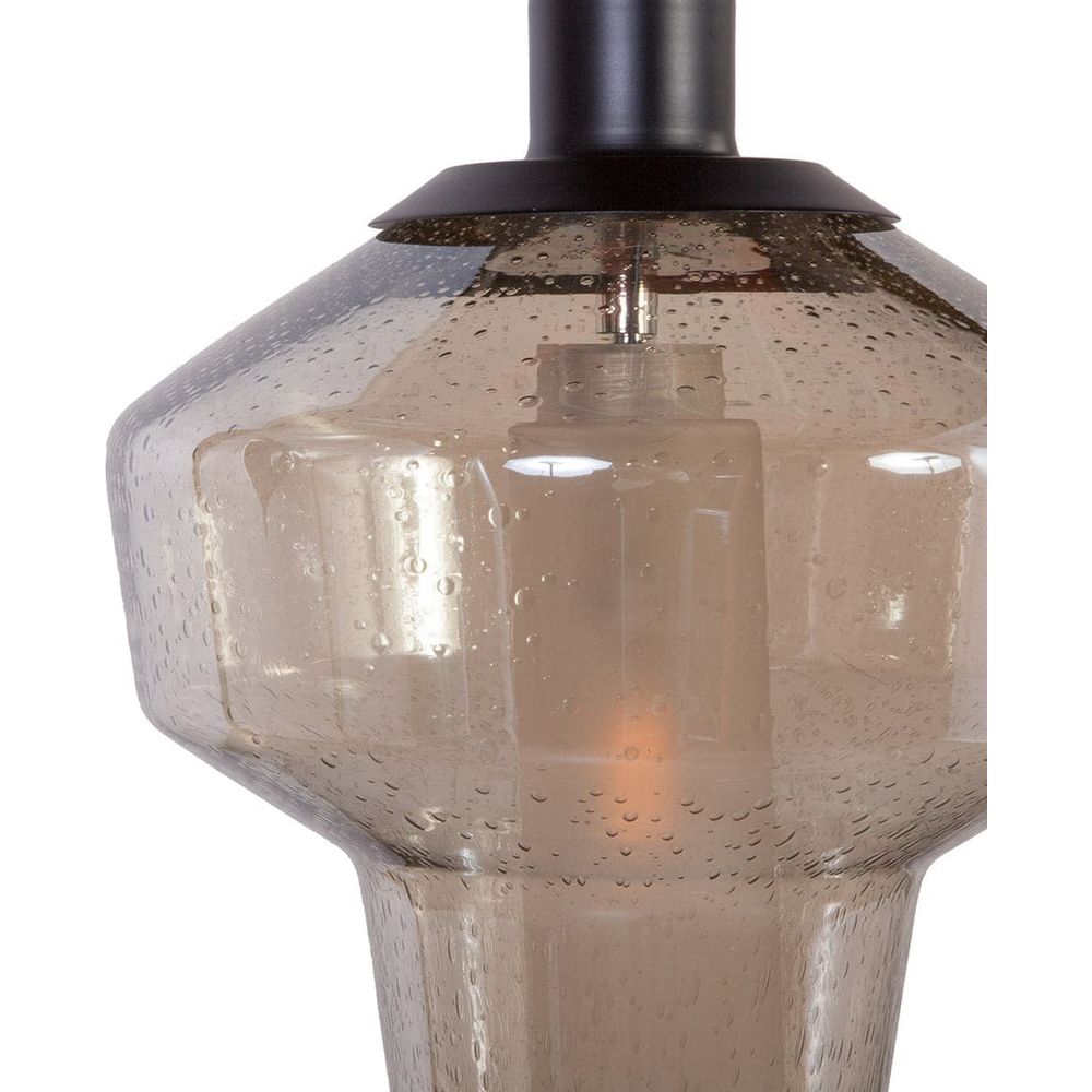 Seeded Glass Pendant Light-France & Son-LM8101PBRN-Pendants-3-France and Son