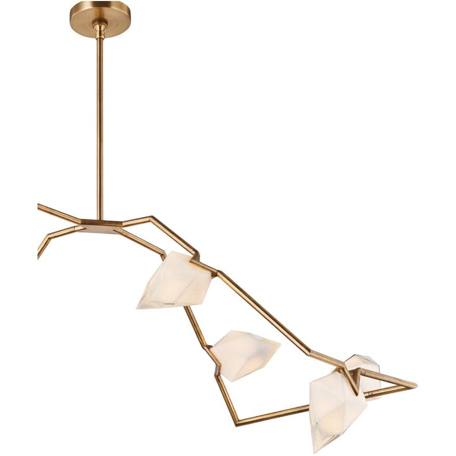 Modern Branching Geode Chandelier - Large-France & Son-LM9198PBRS-Chandeliers-3-France and Son