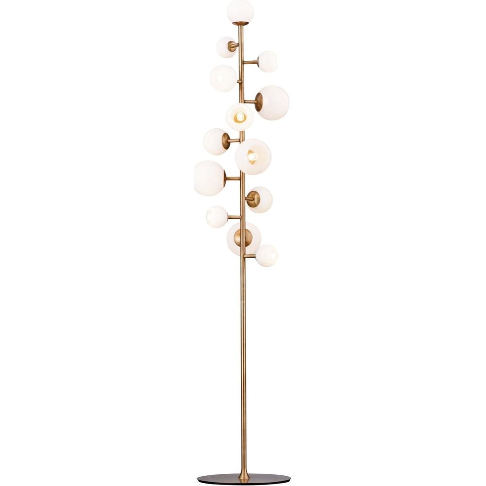 Vaccinium Branching Globe Floor Lamp-France & Son-LM9813FBRS-Floor Lamps-1-France and Son