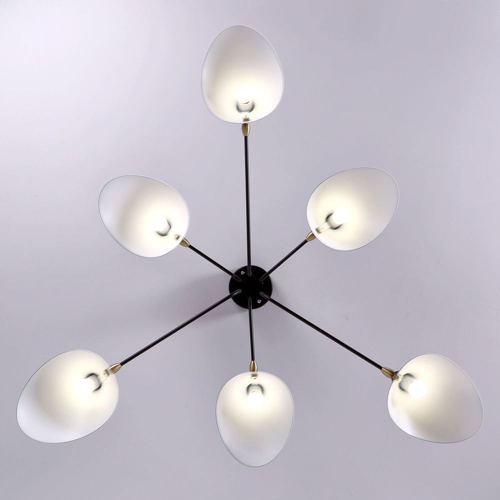 Mouille Six-Arm Semi-Flush Mount Ceiling Lamp