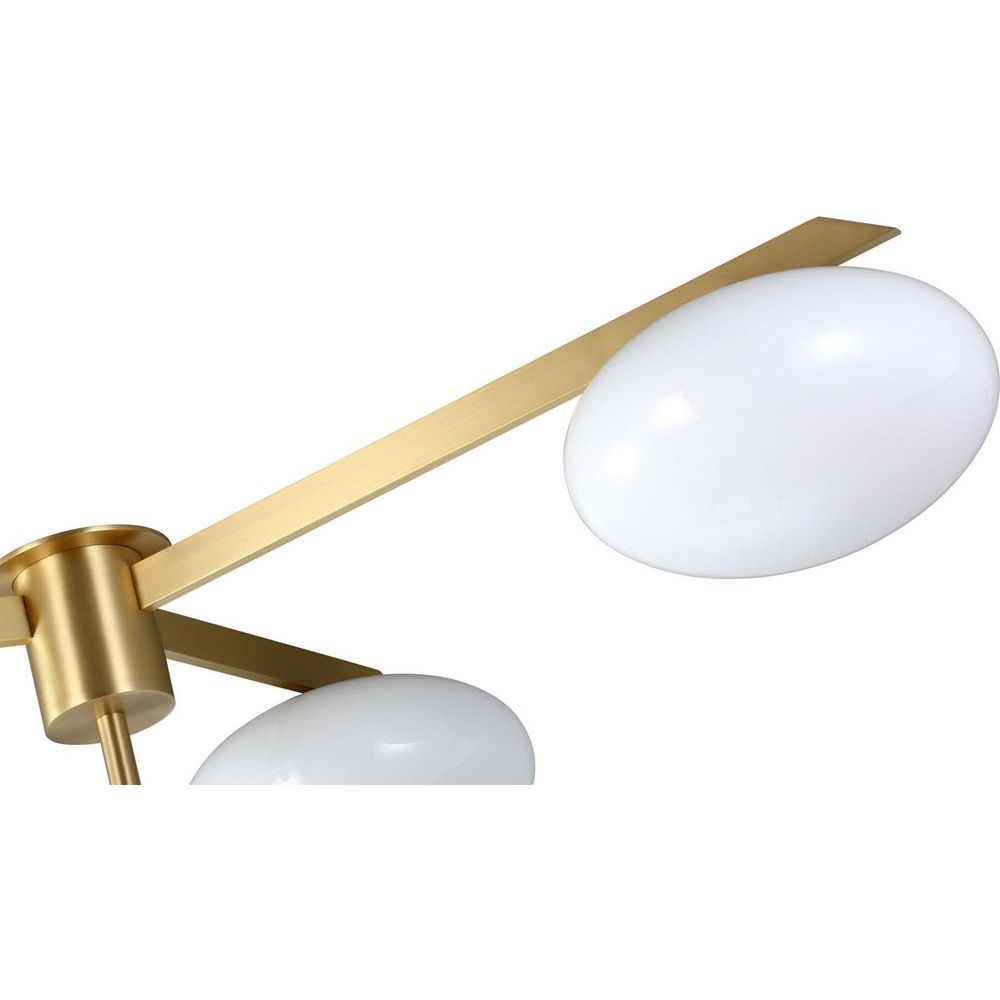 Lelli Three Arm Ceiling Light - Brass-France & Son-LN7103BRS-Flush Mounts-6-France and Son