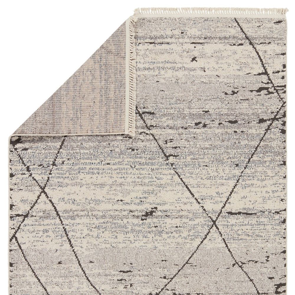 Runners Zenara Trellis Gray/ White Runner Rug (3'X8')