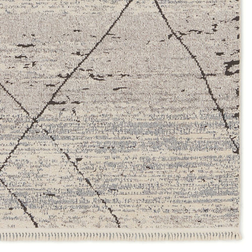 Runners Zenara Trellis Gray/ White Runner Rug (3'X8')