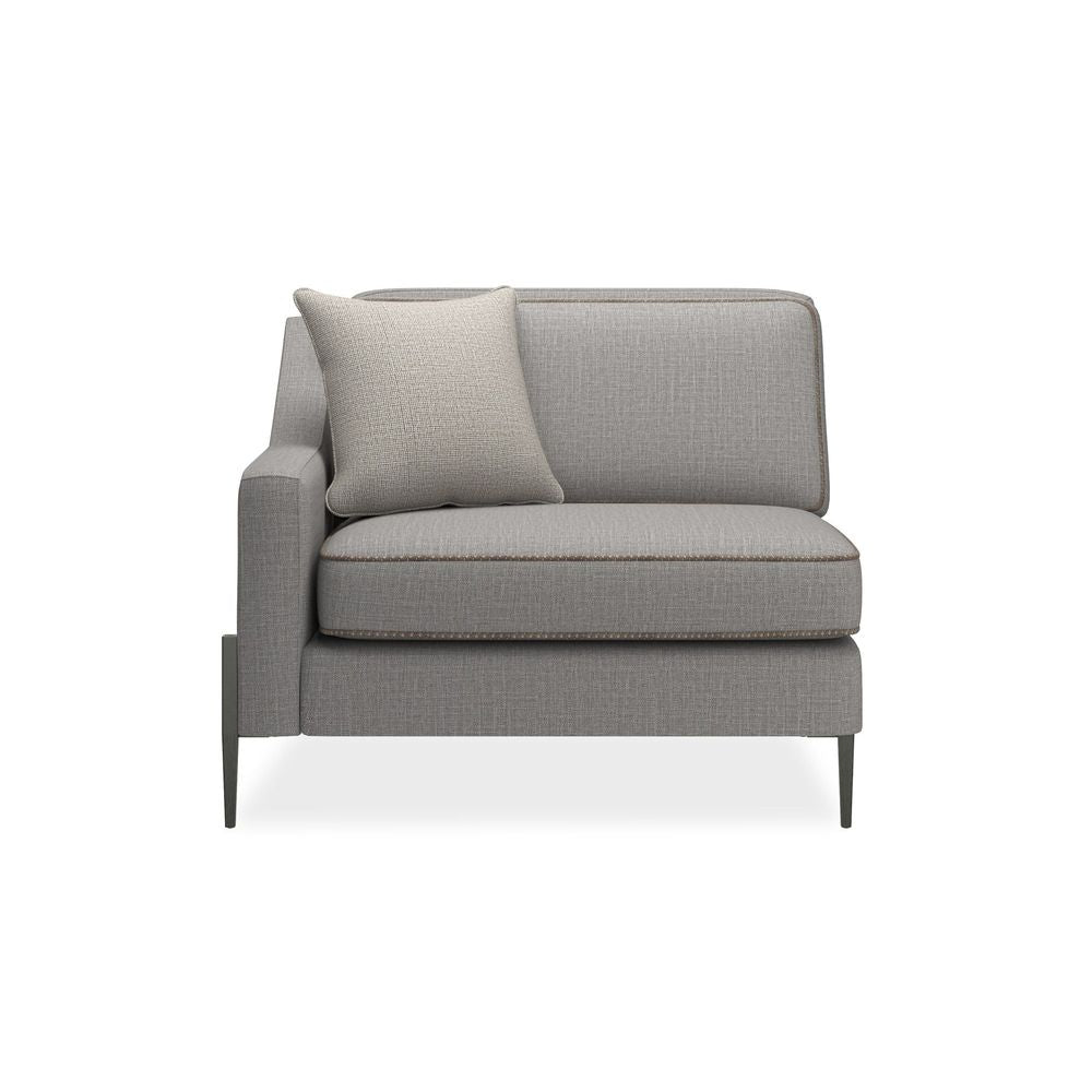 Sectionals: Parts Mashup Left Arm Chair - Silver
