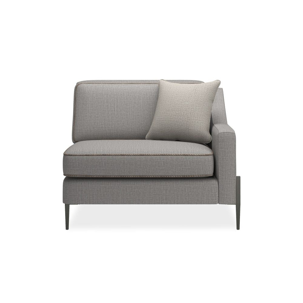 Sectionals: Parts Mashup Right Arm Chair - Silver